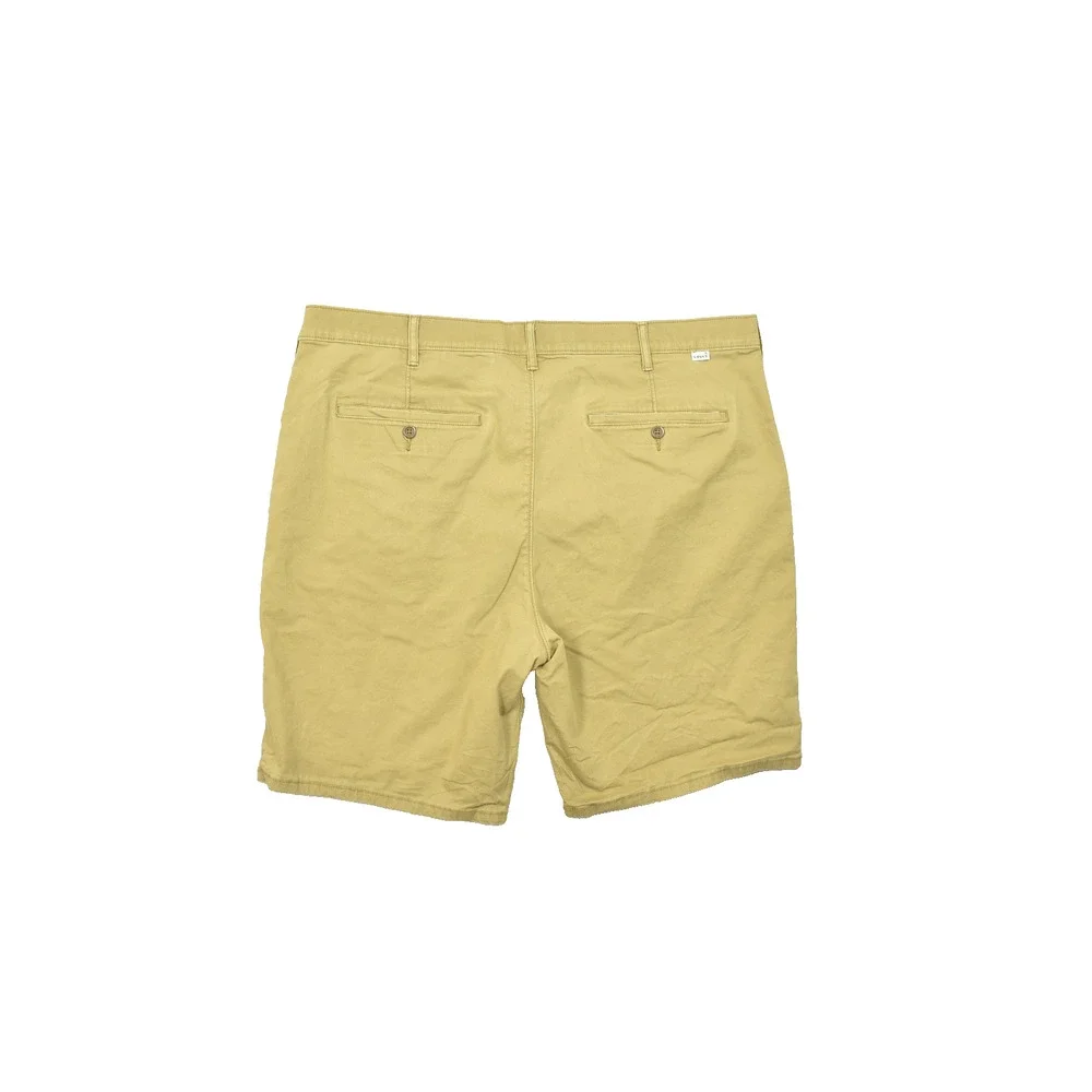 Levi's Men's Chino Shorts Size W42 Tan Khaki Cotton Blend Casual Flat Front Work
